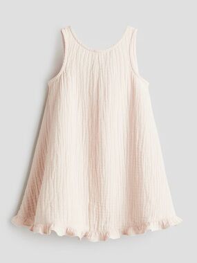 Muslin Cotton Dress in Soft Pink size 2T NWT